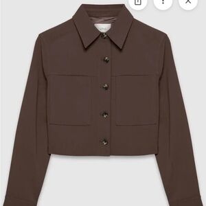 Aritzia Wilfred little cropped jacket brown size xs. Sold out. Worn once